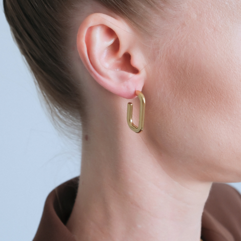 aranyozott nemesacél fülbevalók